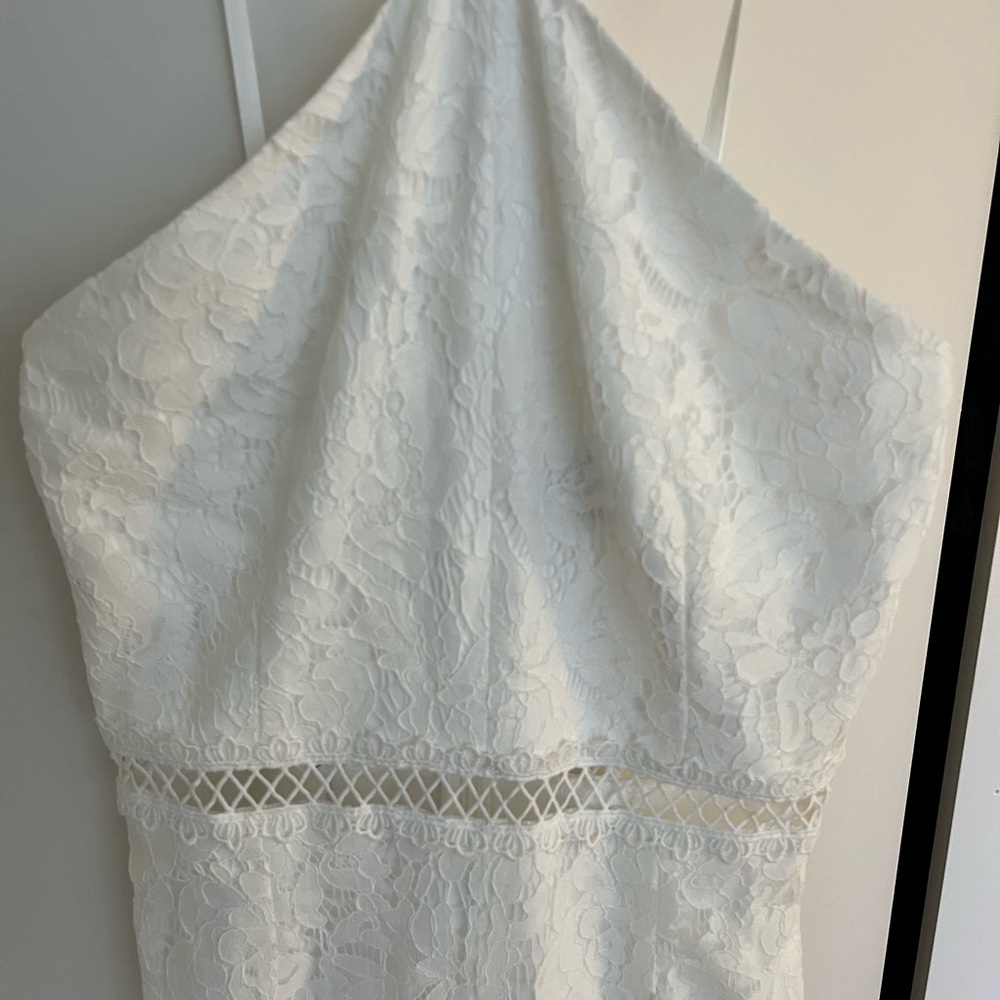 Lulu's White Lace Jumpsuit Sleeveless - Picture 5 of 7